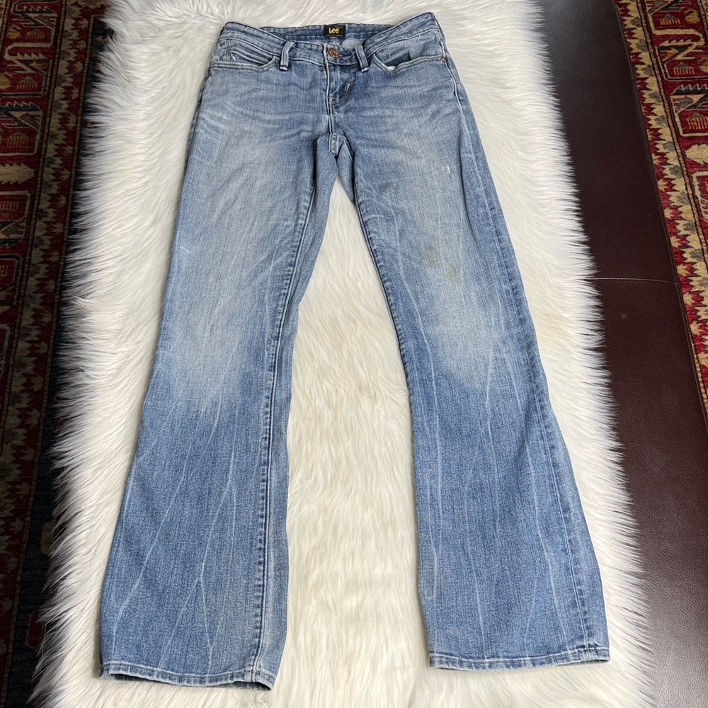 Lee Vintage Y2K Faded Blue Low Rise Bootcut Jeans